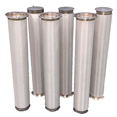 1500mm Length Sintered Mesh Filter Cartridge , Fecral Wire Mesh Filter Element